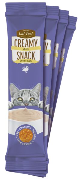 Cat Fest Кремообразно лакомство - патешко с хайвер и таурин 4 х 10 гр. 