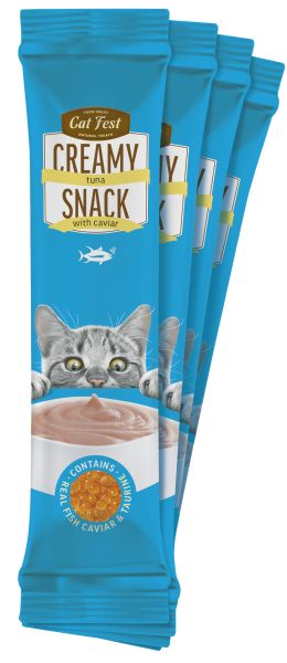 Cat Fest Кремообразно лакомство - риба тон с хайвер и таурин 4 х 10 гр. 