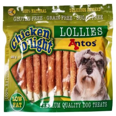 Antos Chicken D'light Lolies -  солети от кожа обвити с пилешко месо, 400гр
