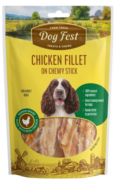 Dog Fest Пилешко филе в/у дъвчаща пръчица 90 гр.