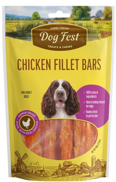 Dog Fest Пилешко филе блокчета 90 гр.