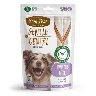 Dog Fest дентален Twister с патешко за кучета над 20 кг.