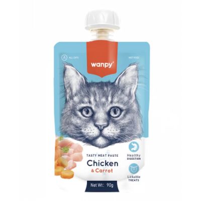 Wanpy Meat Paste cat 90гр - месна паста пиле и морков