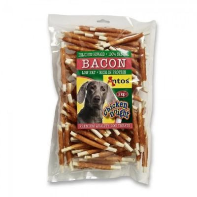 Antos Chicken D'light Bacon -  пръчици обвити с пилешко месо, 1кг
