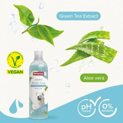 Beaphar Shampoo White Coat - шампоан с алое вера за бяла козина 250мл 