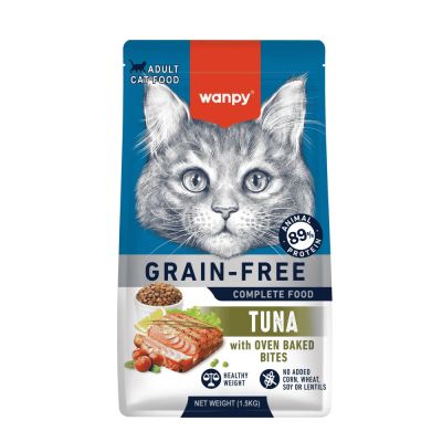 Wanpy Grain Free суха храна за котки с риба тон, 1.5 кг