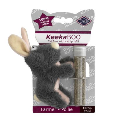EBI - Farmer pollie 8,5см - плюшена играчка с котешка трева 25мл