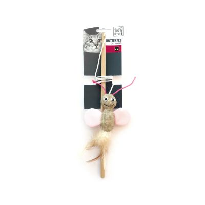 M-Pets - BUTTERFLY Cat Wand - флуоресцираща играчка Въдица Пеперуда