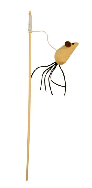 Kerbl - Cat Playing Rod Mouse Nature - Въдица мишка, 40 см