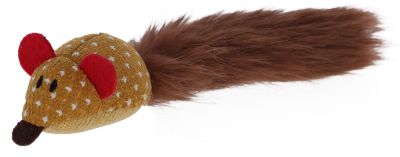 Kerbl Mouse with a tail - Играчка за котка мишка с дълга рошава опашка 26 см