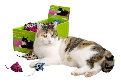 Kerbl - Colored Mouse - играчка за коте цветна мишка