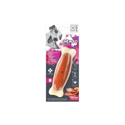 M-Pets - Chewbo Bone Clean Dental Bacon Scented  - Дентална играчка, кокал изпъкнал, бекон S