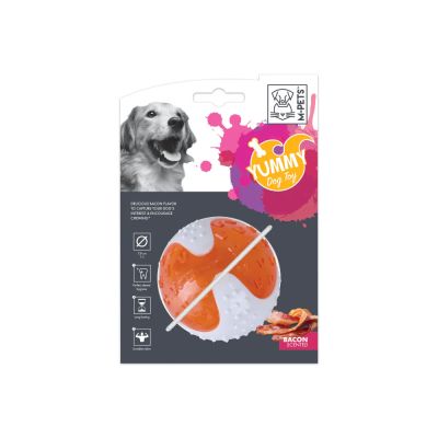 M-Pets - Yummy toy with Bacon Flavor Ball - дентална играчка топка 8см с вкус бекон