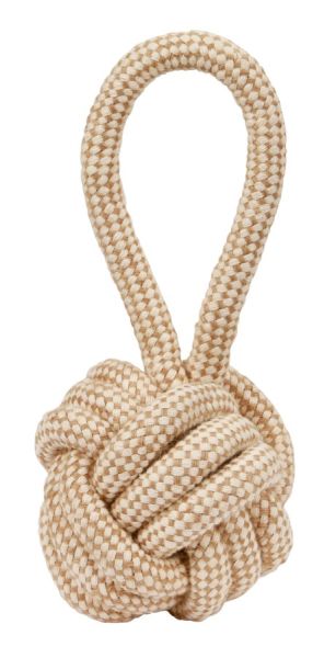 KERBL Ball on a Rope Играчка топка с въже 21 см., бежова