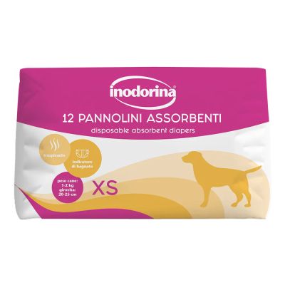 Inodorina pannolini Памперси тип  гащички , XS 1-2 кг,  20-25 см, 12 бр