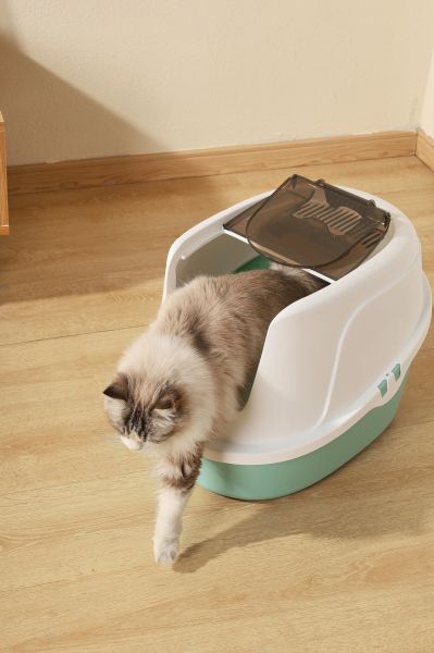 M-pets Tima Eco Green - Закрита котешка тоалетна Тима  L 60 см