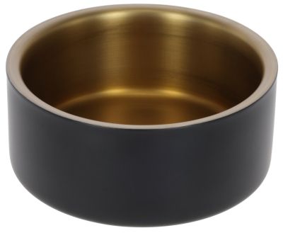 Stainless Steel Bowl Golden Двустенна стоманена купа 900 мл