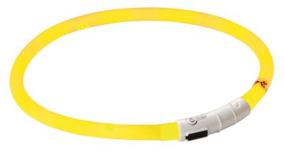 Kerbl - Светещ нашийник за куче с USB зареждане 55 см. жълт