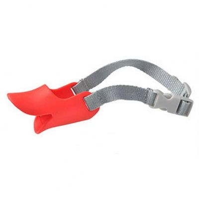 PlayMe - Super Soft Silicone Pet Muzzel М - Силиконов Намордник M 11 см оранжев, син, червен