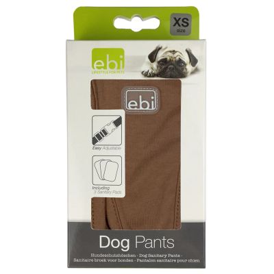 Ebi Dog Pants Brown - Гащички за куче с 3 подложки кафяви XS, S, M, L, XL, XXL