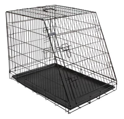 Kerbl - Dog Cage - Метална клетка, сгъваема скосена 107 / 74 / 85, 2 врати