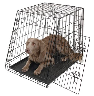 Kerbl - Dog Cage - Метална клетка, сгъваема скосена 107 / 74 / 85, 2 врати