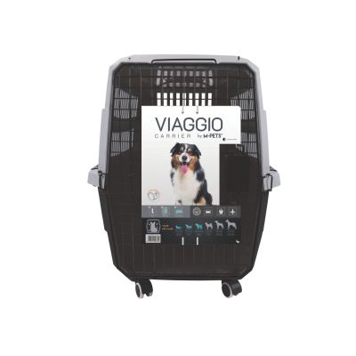 M-pets Viaggio - Транспортна чанта за домашен любимец цвят сиво-черно L 92 / 61 / 66 см