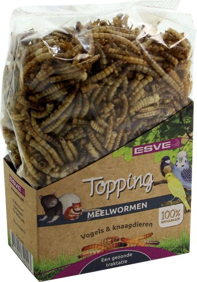 ESVE Topping Mealworms - протеиново лакомство за птици и гризачи, топинг червеи, 70 г