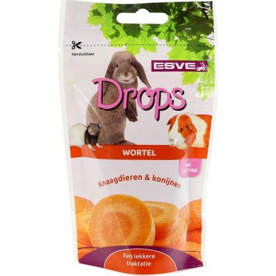ESVE Drops - дропс за гризачи и зайци, със сушени моркови, 75 г