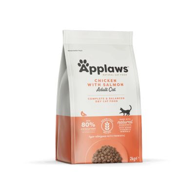 Applaws Adult Cat Chicken with Salmon - суха храна за котка с 80% пиле и риба сьомга