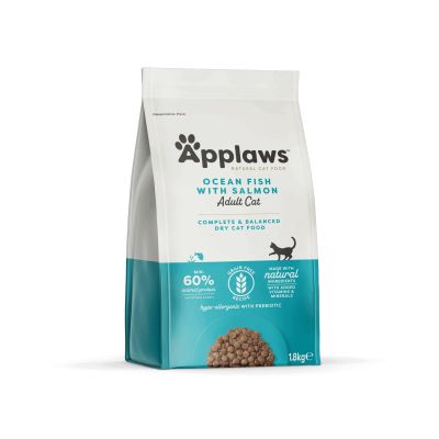 Applaws Adult Cat Ocean Fish with Salmon - суха храна за котка с 50% океански риби и сьомга