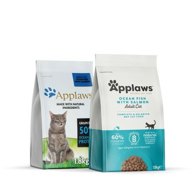 Applaws Adult Cat Ocean Fish with Salmon - суха храна за котка с 50% океански риби и сьомга