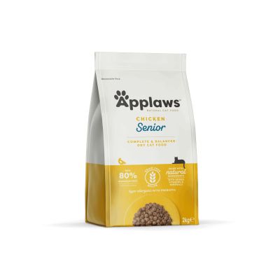 Applaws Cat Senior Chicken - суха храна с 80% Пиле, подходяща за възрастни котки над 10г.