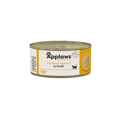 Applaws Chicken Breast in broth 70g - Месни хапки за котка с пилешко филе в бульон