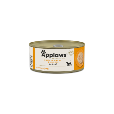 Applaws Chicken breast and Cheese in broth 156g - Месни хапки за котка с пилешко филе и сирене в бульон