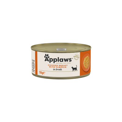 Applaws Chicken Breast with Pumpkin in broth 156g- Месни хапки за котка с пилешко филе и тиква в бульон