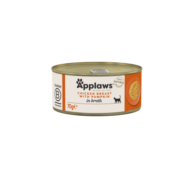  Applaws Chicken Breast with Pumpkin in broth 70g- Месни хапки за котка с пилешко филе и тиква в бульон