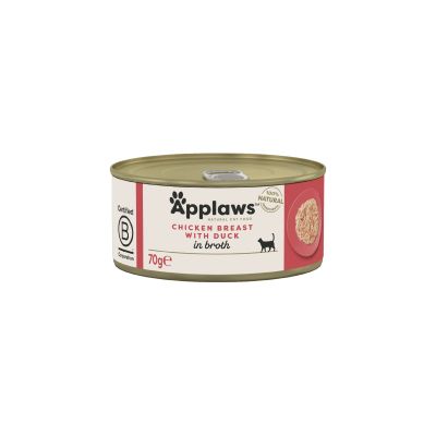 Applaws - Chicken with Duck in broth 156g - Месни хапки пилешко филе и патица в бульон