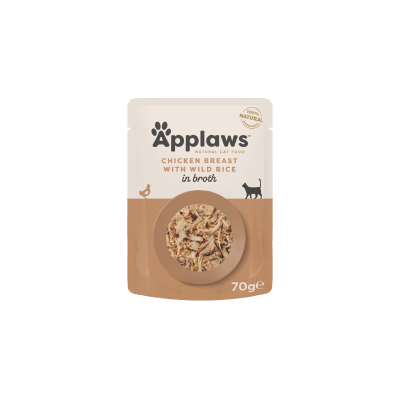 Applaws Chicken with Rice in Broth 70g - Пауч за котка пиле с див ориз в бульон