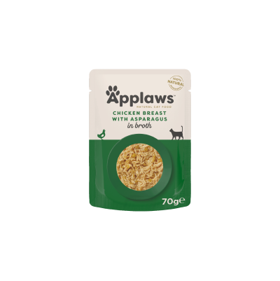Applaws Chicken with Asparagus in Broth 70g – Пауч за котка пиле с аспержи в бульон