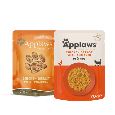 Applaws Chicken with Pumpkin in Broth 70g - Пауч за котка пиле с тиква в бульон