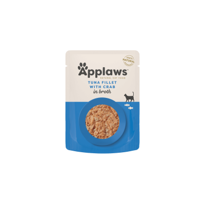 Applaws Cat Tuna Fillet with Crab in Broth 70g - Пауч за котка с риба тон и раци в бульон
