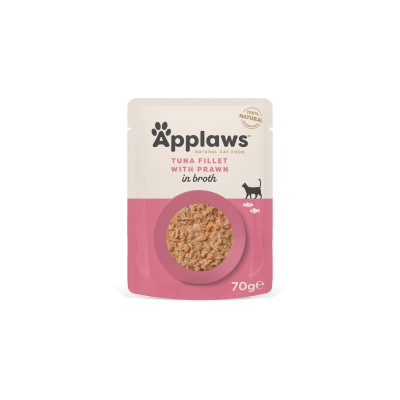 Applaws Tuna with Pacific Prawn in Broth 70g - Пауч за котка риба тон и скариди в бульон