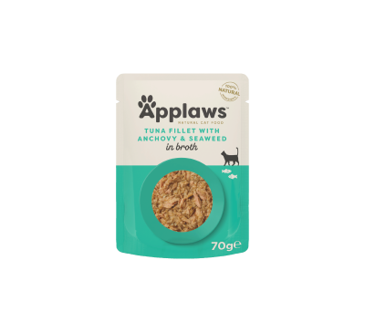 Applaws Tuna with Anchovy in Broth 70g - Пауч за котка риба тон и аншоа в бульон 