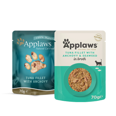 Applaws Tuna with Anchovy in Broth 70g - Пауч за котка риба тон и аншоа в бульон 