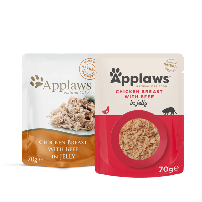  Applaws chicken with beef in jelly – пауч за котка пиле и телешко в желе 70г 