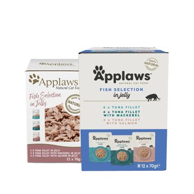 Applaws Fish Selection in Jelly 12x70- Паучове за котка с риба в желе комбинирани