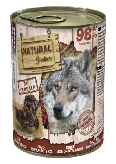 NATURAL Greatness - Turkey Monoproteinic Recipe - Консерва за куче Монопротеин Пуйка (за чувствителни) 400 гр