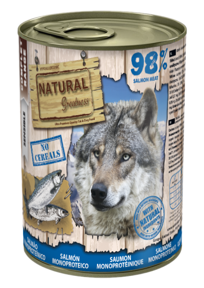 NATURAL Greatness - Salmon Monoproteinic Recipe - Консерва за куче Монопротеин Сьомга (за чувствителни) 400 гр