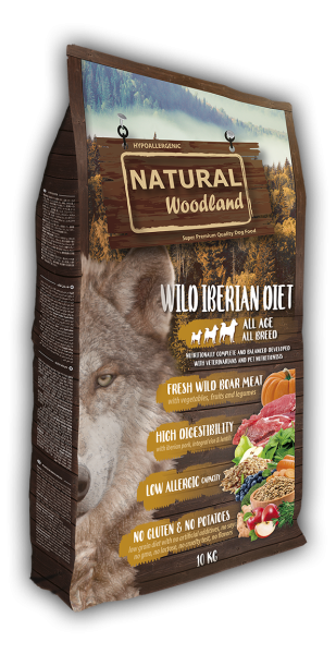 Natural Woodland - Wild Iberian Diet - с прясно месо от диво прасе, ориз и зеленчуци, хипоалергенна